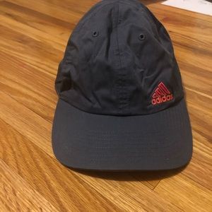 Grey and pink adidas hat